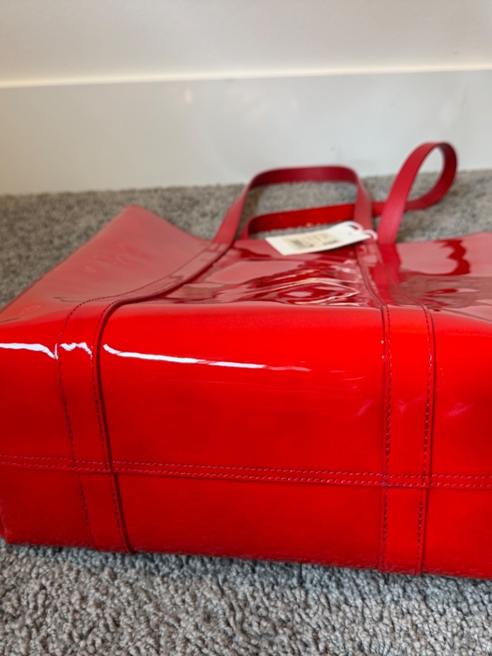 Sezane The Tote Patent Red - Picture 5 of 11